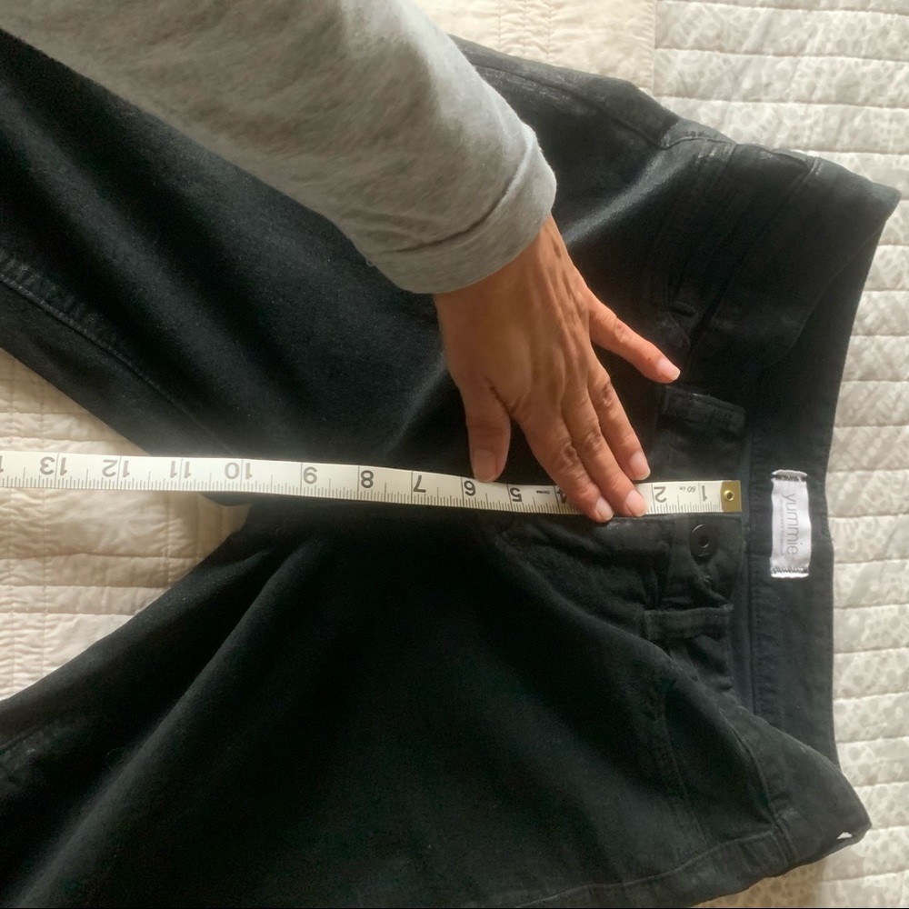 Yummie 27s “Black Velveteen” coated jeans black - Picture 8 of 13
